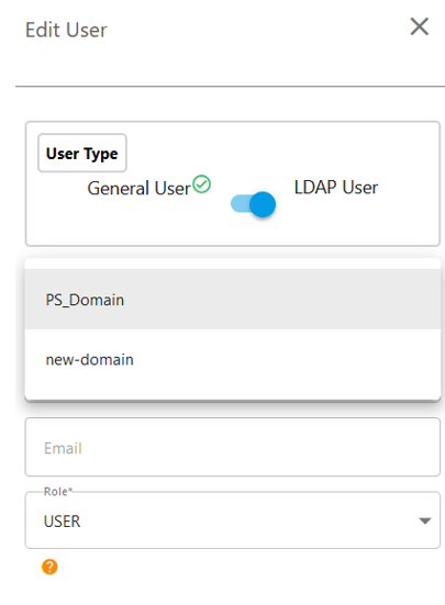 Selecting the LDAP domain | Zmanda