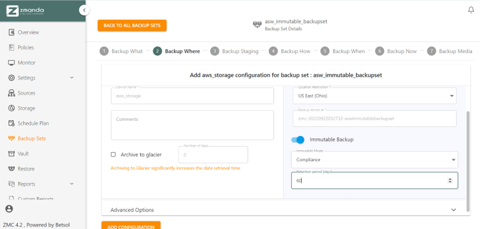 Backup Where-Compliance | Zmanda